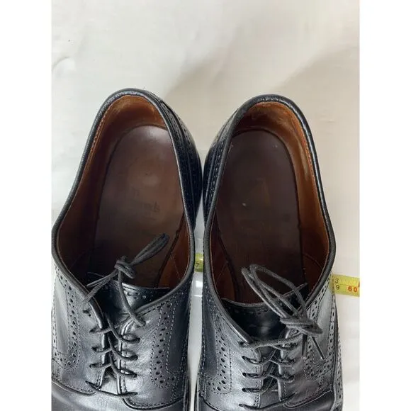 Allen Edmonds Men's Dress Shoes Black‎ Leather Wingtip Player's Shoes Size 12D