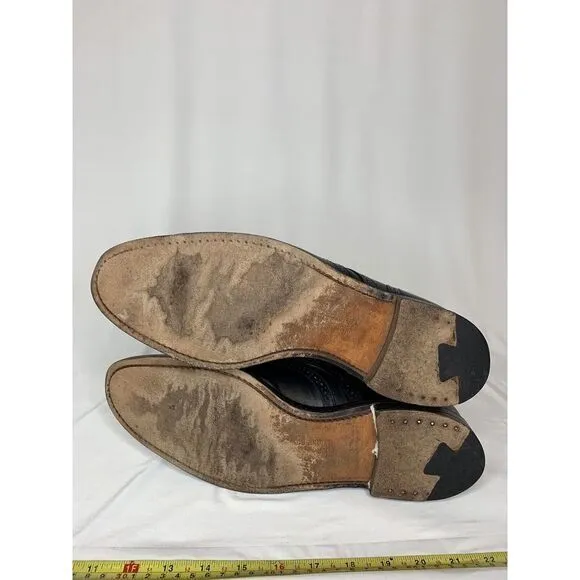 Allen Edmonds Men's Dress Shoes Black‎ Leather Wingtip Player's Shoes Size 12D
