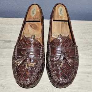 Allen Edmonds Tobago Shoes Mens 10.5 D Woven Resort Tassel Loafer Made in ITALY