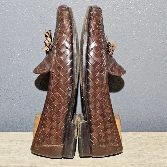 Allen Edmonds Tobago Shoes Mens 10.5 D Woven Resort Tassel Loafer Made in ITALY