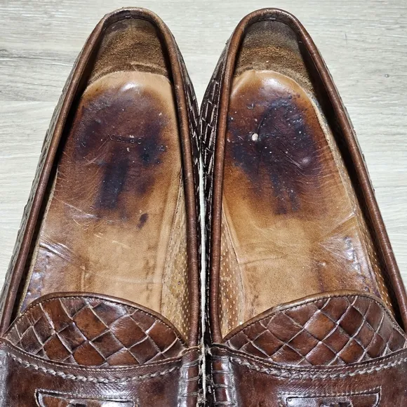 Allen Edmonds Tobago Shoes Mens 10.5 D Woven Resort Tassel Loafer Made in ITALY