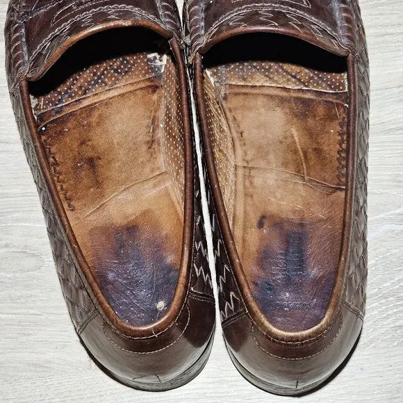 Allen Edmonds Tobago Shoes Mens 10.5 D Woven Resort Tassel Loafer Made in ITALY