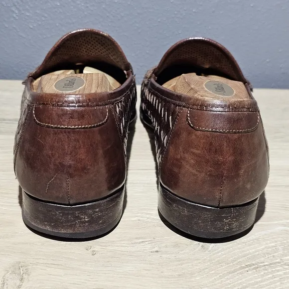 Allen Edmonds Tobago Shoes Mens 10.5 D Woven Resort Tassel Loafer Made in ITALY
