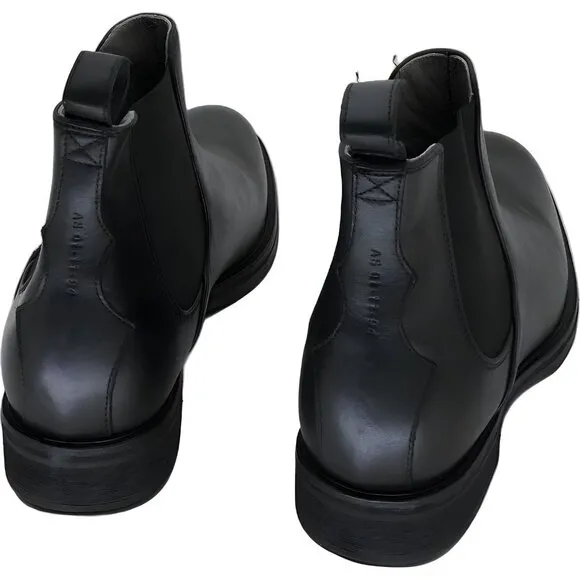 ALLSAINTS Men's Black Creed Leather Chelsea Boots Size 10 EU 43