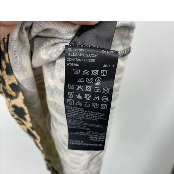 All Saints Coni Tank Leopard Print Dress