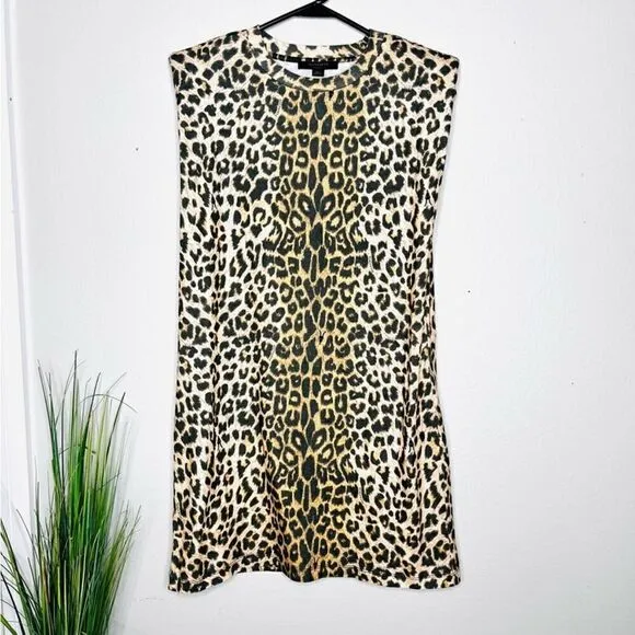 All Saints Coni Tank Leopard Print Dress