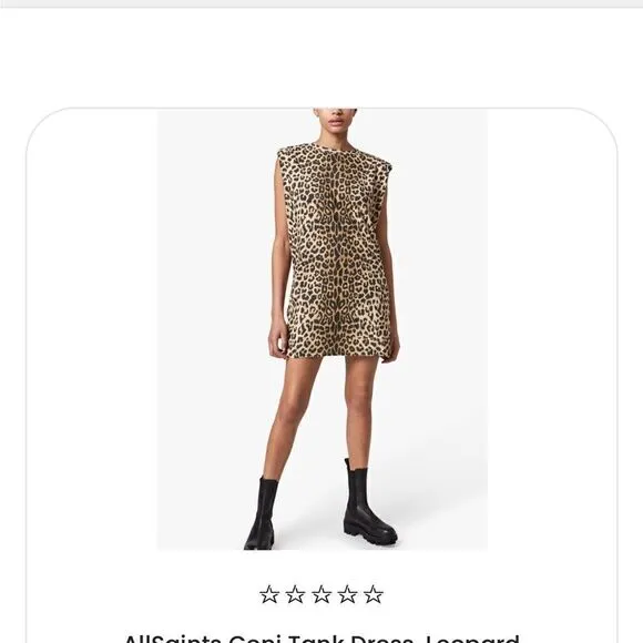 All Saints Coni Tank Leopard Print Dress