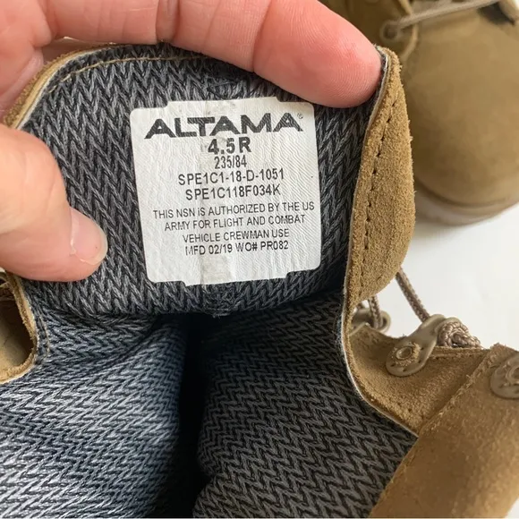 Altama 235/84 desert army combat boots mens 4.5R Vibram