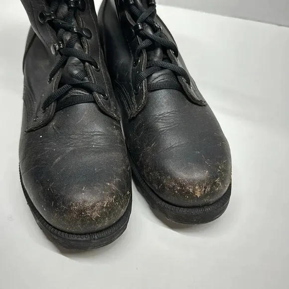 Altama Speedlace Combat Boots Leather Made in the USA Vintage Black Men's Size 8