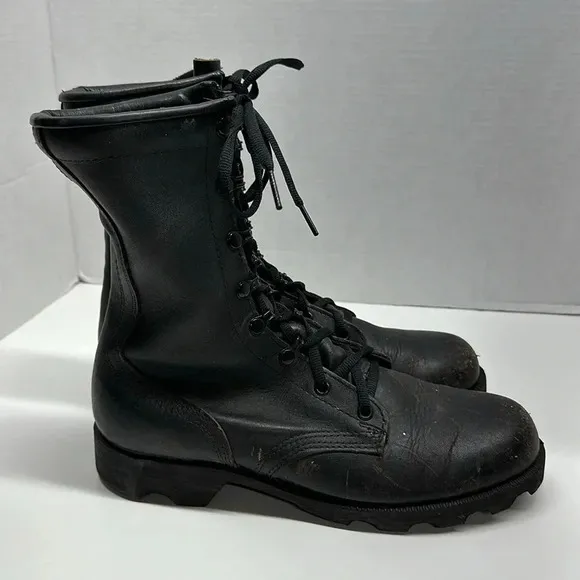Altama Speedlace Combat Boots Leather Made in the USA Vintage Black Men's Size 8