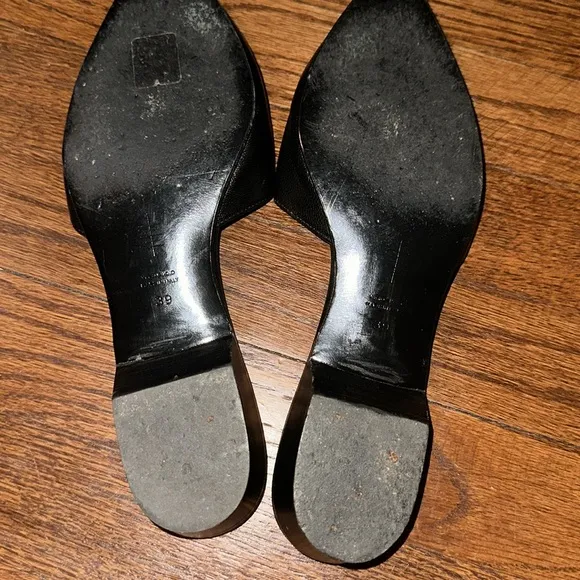 Alumnae Pointy Slip On Shoes, Black