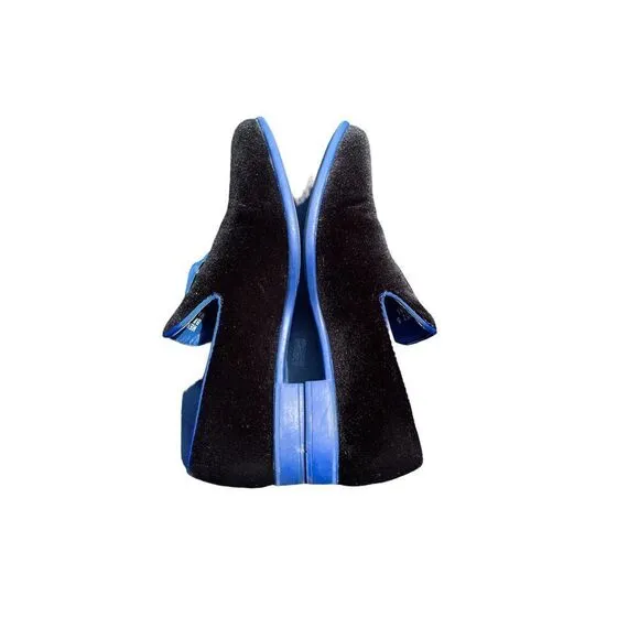 Amali Brady Royal Blue-Black Slip-on Dress Shoes Size 8