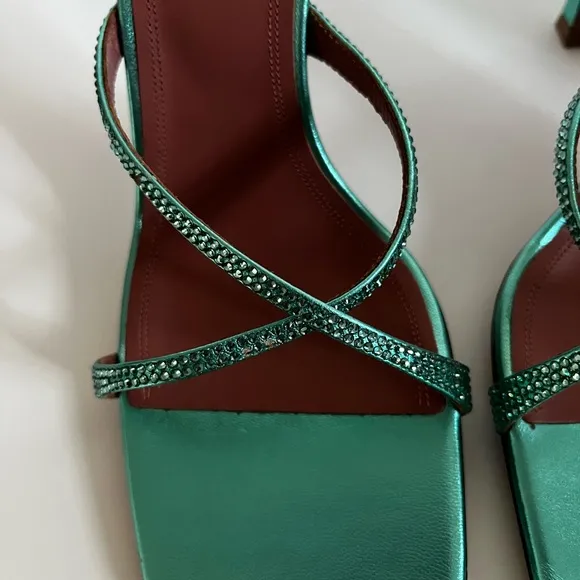 Amina Muaddi Shoes. Box and Dust Bag. Try on Only.