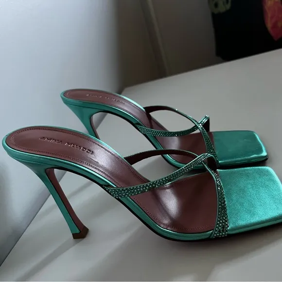Amina Muaddi Shoes. Box and Dust Bag. Try on Only.