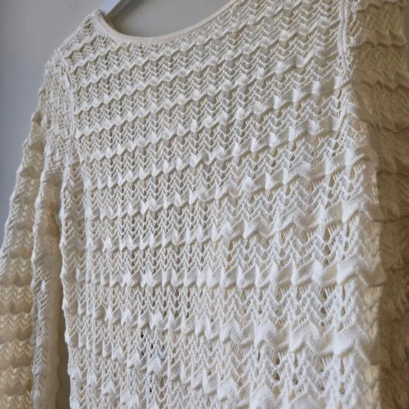 &amp; Other Stories Stockholm Atlier NEW Crochet Lacy Knit Maxi Dress Medium NWT