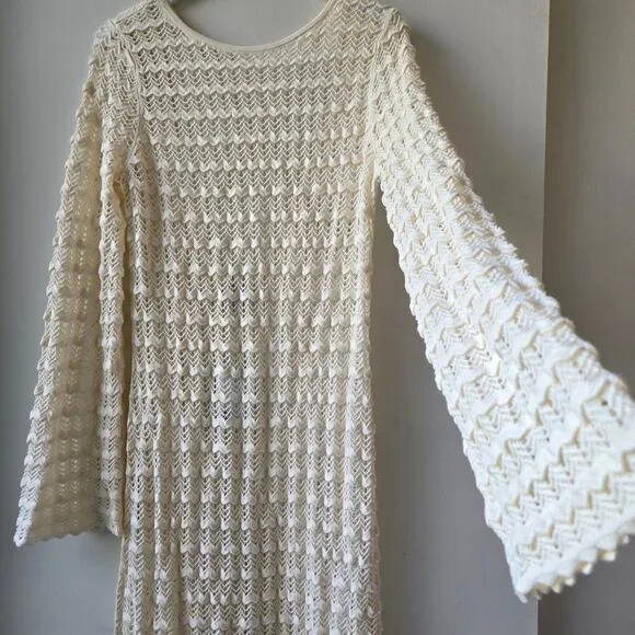 &amp; Other Stories Stockholm Atlier NEW Crochet Lacy Knit Maxi Dress Medium NWT