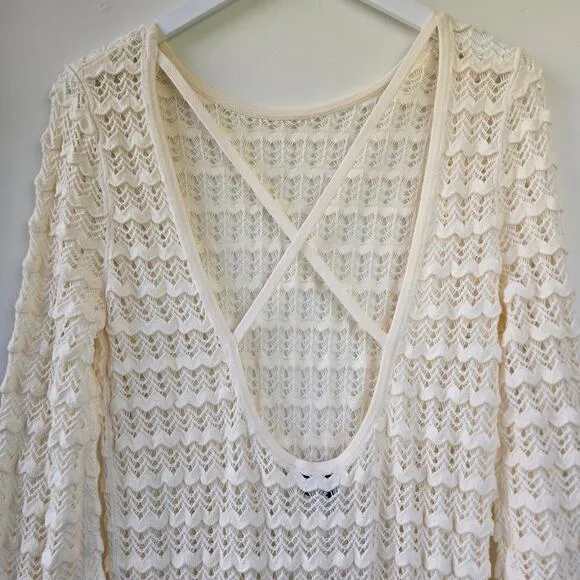 &amp; Other Stories Stockholm Atlier NEW Crochet Lacy Knit Maxi Dress Medium NWT