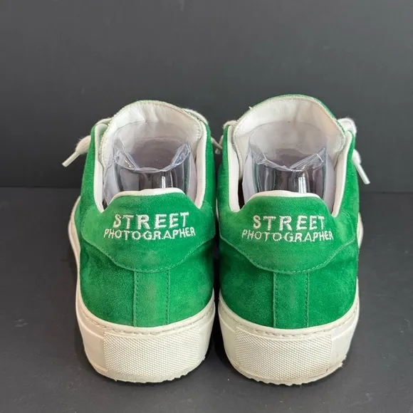 Angelo Pelle Italian Men’s Metropolis Green Suede Sneakers-9