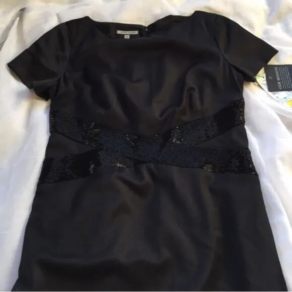 Ann Klein Beaded wool sheath dress, 8 NWT