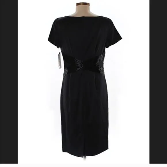 Ann Klein Beaded wool sheath dress, 8 NWT