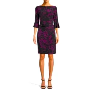 Anne Klein - Bell Sleeve Sheath Dress