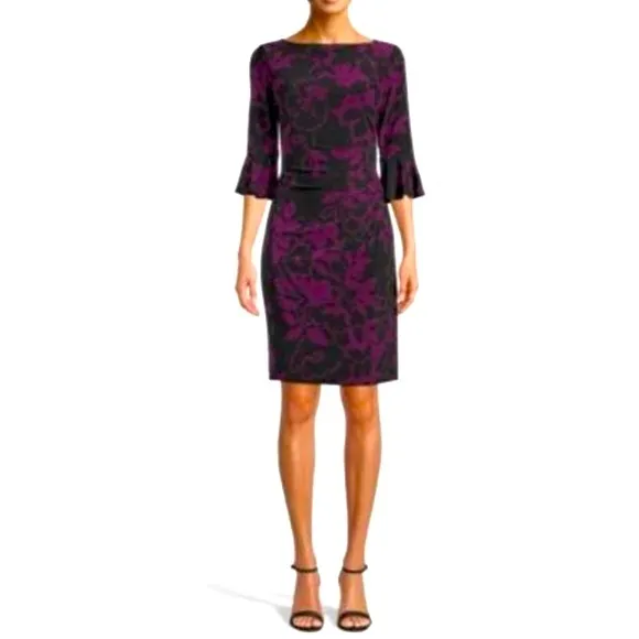 Anne Klein - Bell Sleeve Sheath Dress