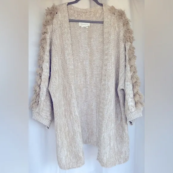 Anthropologie Boho oversized long fringe sweater. One size