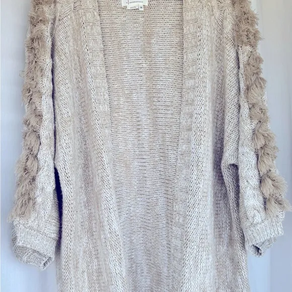 Anthropologie Boho oversized long fringe sweater. One size