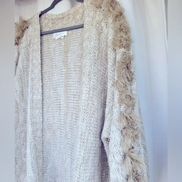Anthropologie Boho oversized long fringe sweater. One size