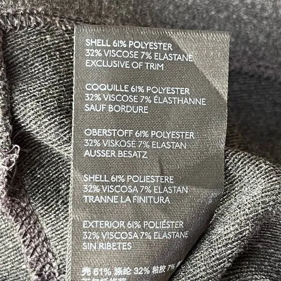Anthropologie Knit Column Dress Boat Neck 3/4 Sleeves Charcoal Gray, Size XS