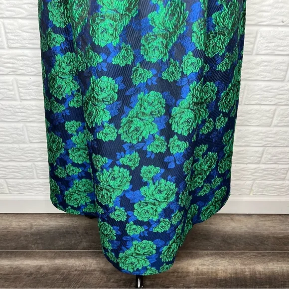 ANTHROPOLOGIE NWT Sunday in Brooklyn Floral Jacquard A-Line Midi Skirt Size S