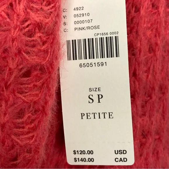 Anthropologie Ruffled Boat Neck Sweater Women’s Size S Petite Wool Blend Whimsy