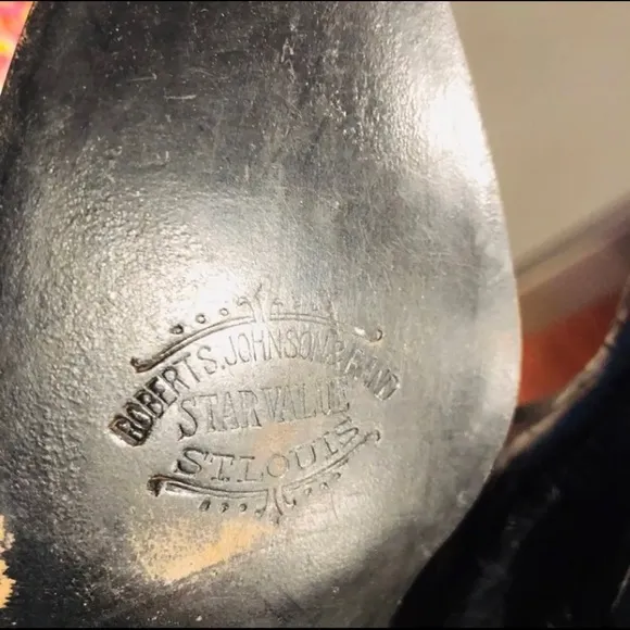Antique Edwardian Boots, Black Calfskin,