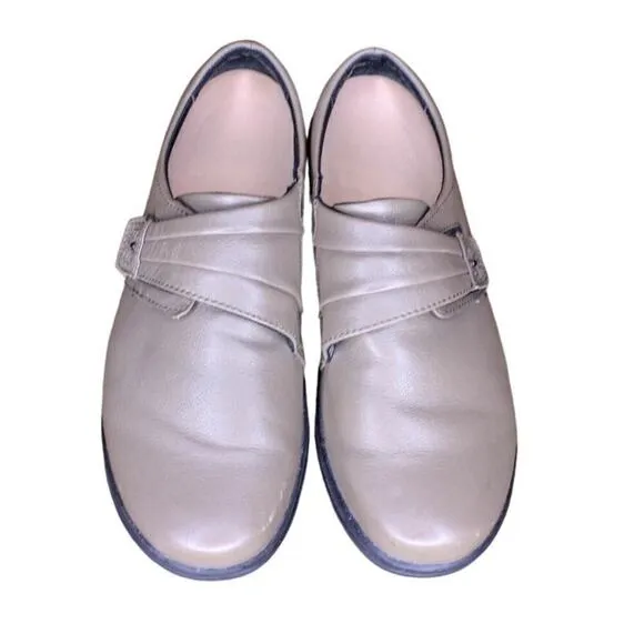 Apex Shoes Tan Brown Leather Single Strap Orthopedic Comfort Size 8.5M