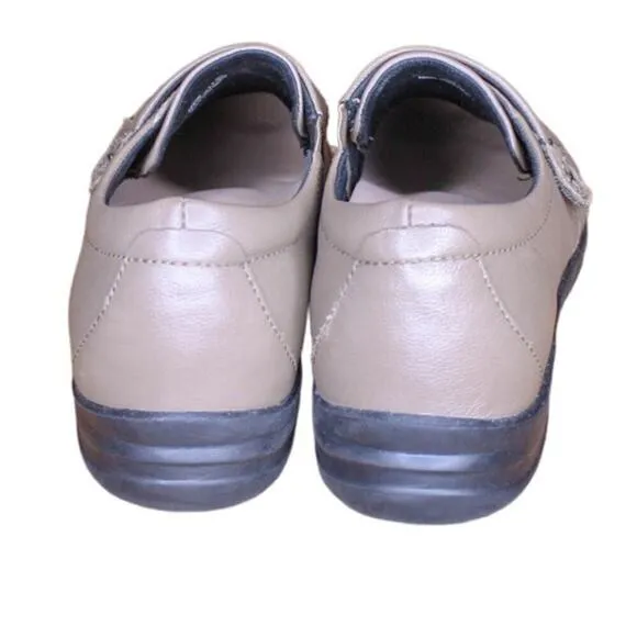 Apex Shoes Tan Brown Leather Single Strap Orthopedic Comfort Size 8.5M