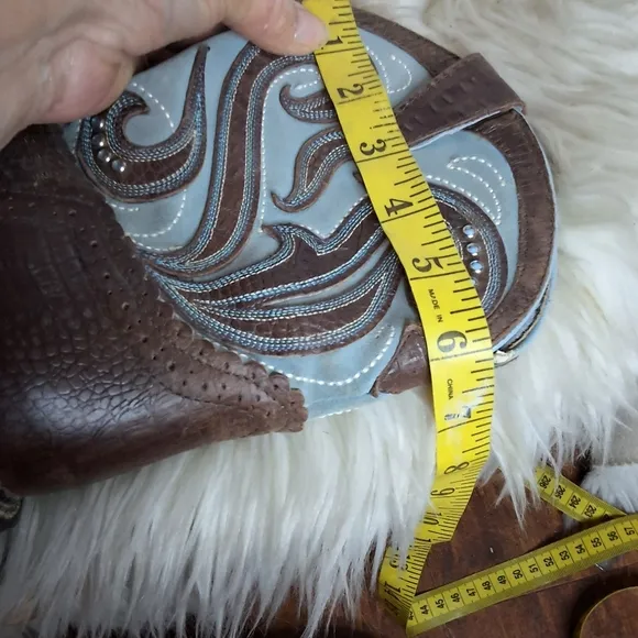 Ariat Fat Baby Rhinestone Leather Cowboy Boots 7.5