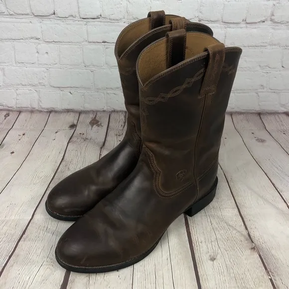 Ariat Heritage Roper Western Brown Boots Men's Sz 11