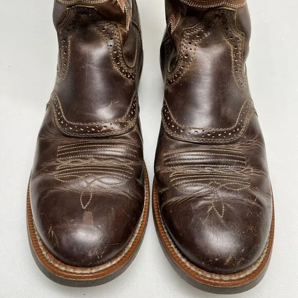 Ariat Heritage Women's Brown Leather Cowboy Boots 8.5 B Western Distressed Ranch