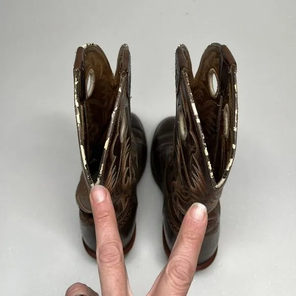 Ariat Heritage Women's Brown Leather Cowboy Boots 8.5 B Western Distressed Ranch