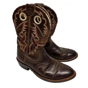 Ariat Heritage Women's Brown Leather Cowboy Boots 8.5 B Western Distressed Ranch