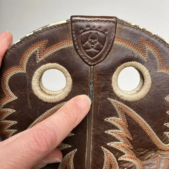 Ariat Heritage Women's Brown Leather Cowboy Boots 8.5 B Western Distressed Ranch