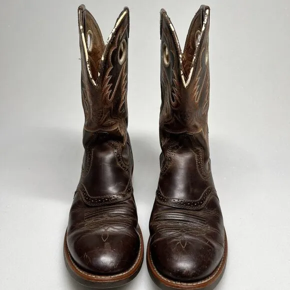 Ariat Heritage Women's Brown Leather Cowboy Boots 8.5 B Western Distressed Ranch