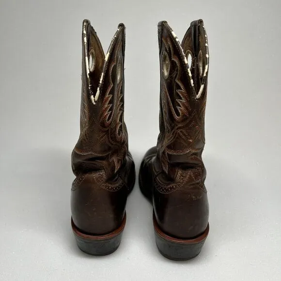 Ariat Heritage Women's Brown Leather Cowboy Boots 8.5 B Western Distressed Ranch