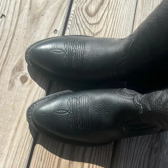 ARIAT Men’s Heritage Deertan R Toe Western Boots Black Size 7.5 D