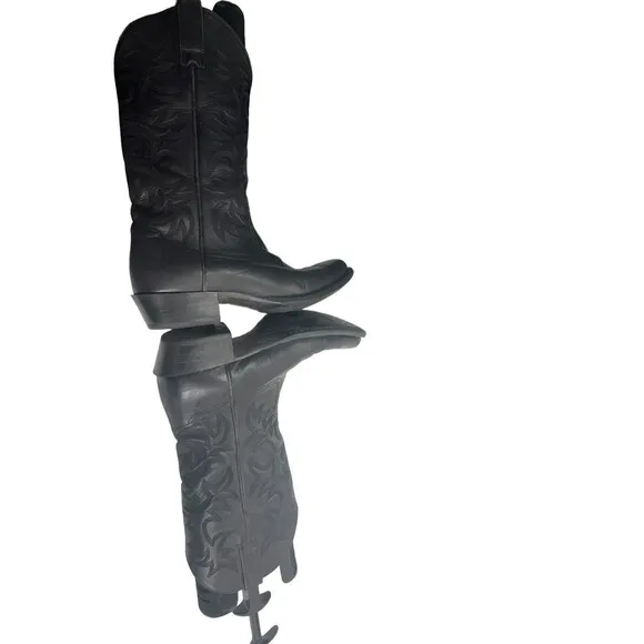 Ariat Mens Size 9.5 D Heritage Western R Toe Cowboy Boots 10002218 Black $190