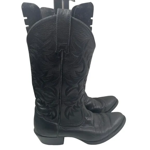 Ariat Mens Size 9.5 D Heritage Western R Toe Cowboy Boots 10002218 Black $190