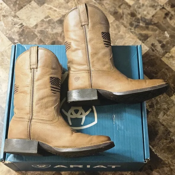 ARIAT Patriot II Kids Cowboy Western Boot Homestead Brown, Size 2M