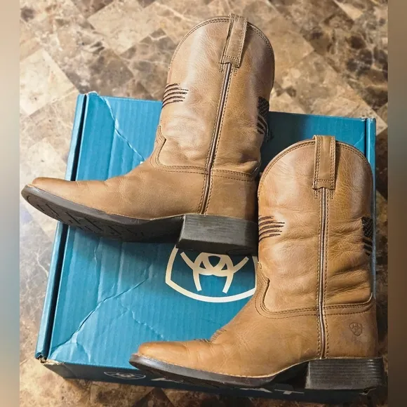 ARIAT Patriot II Kids Cowboy Western Boot Homestead Brown, Size 2M