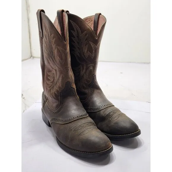 Ariat Womens Stockman Leather Western Cowboy Boots Brown 10001605 Size 8.5