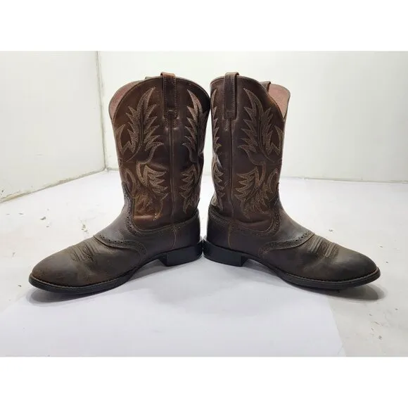 Ariat Womens Stockman Leather Western Cowboy Boots Brown 10001605 Size 8.5